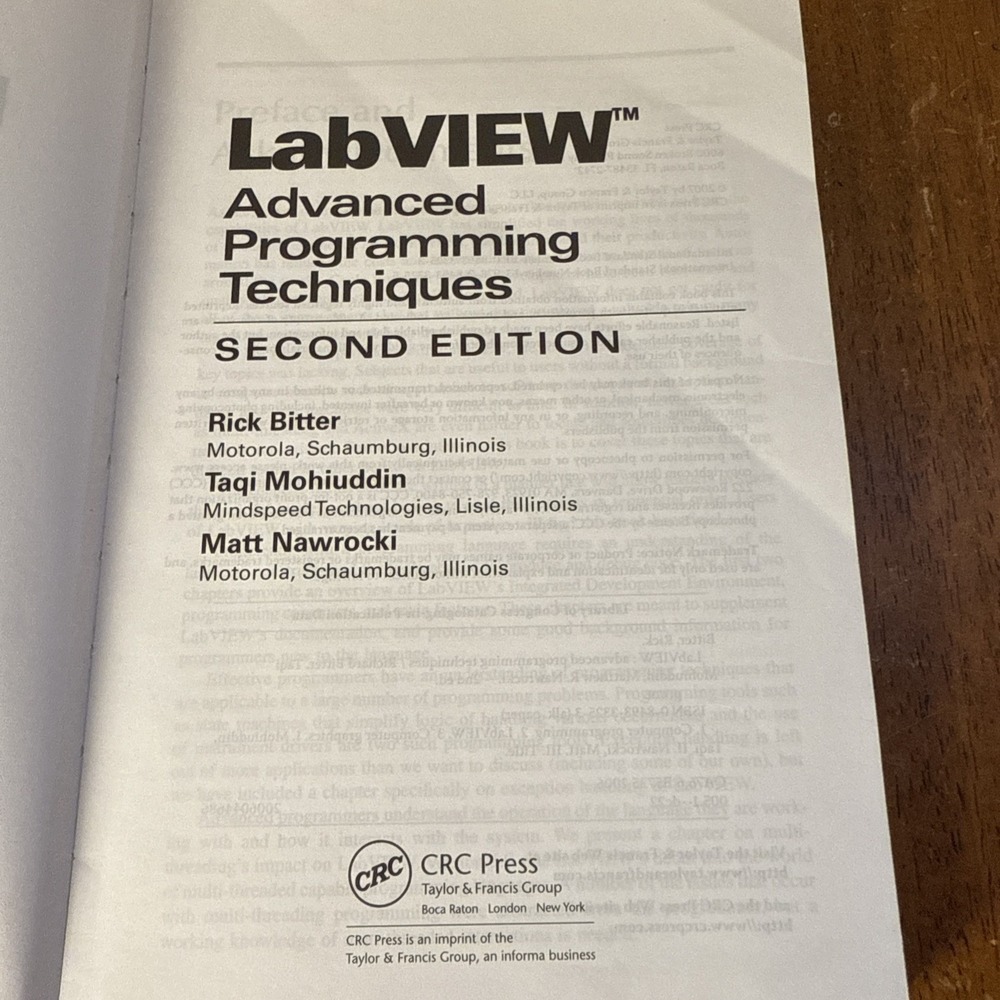 LabView: Advanced Programming Techniques, Second Edition Paperback‎ Very GOOD - Picture 2 of 6
